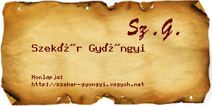Szekér Gyöngyi névjegykártya