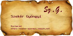 Szekér Gyöngyi névjegykártya