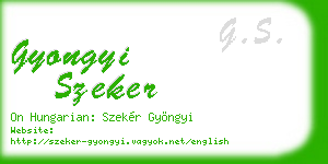 gyongyi szeker business card