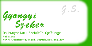 gyongyi szeker business card